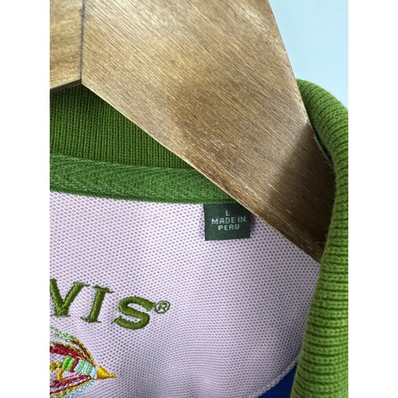 Orvis Signature Contrasting Trim Polo Shirt Orange Sz L 100% Cotton 1K48 - Picture 7 of 12